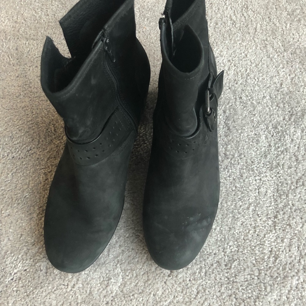 ECCO Black Nubuck Booties - Size 41 (US Size 10) - $40